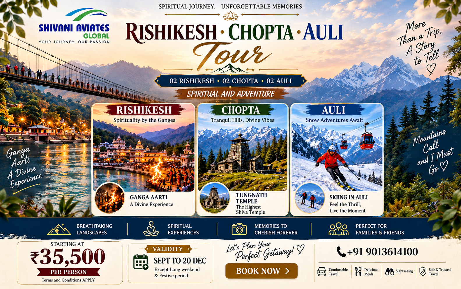 Rishikesh, Chopta, Auli tour
